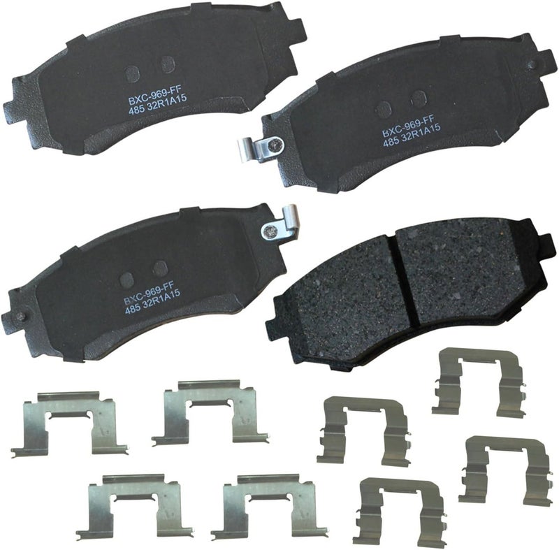 Bendix وسادات فرامل سيراميك SBC485 الممتازة لسيارات INFINITI G20 1996-1991، نيسان 240SX 1994-1989، 240SX 1998-1997، Axxess 1995-1990، سنترا 2006-2000، ستانزا 1992-1990 - Image 1